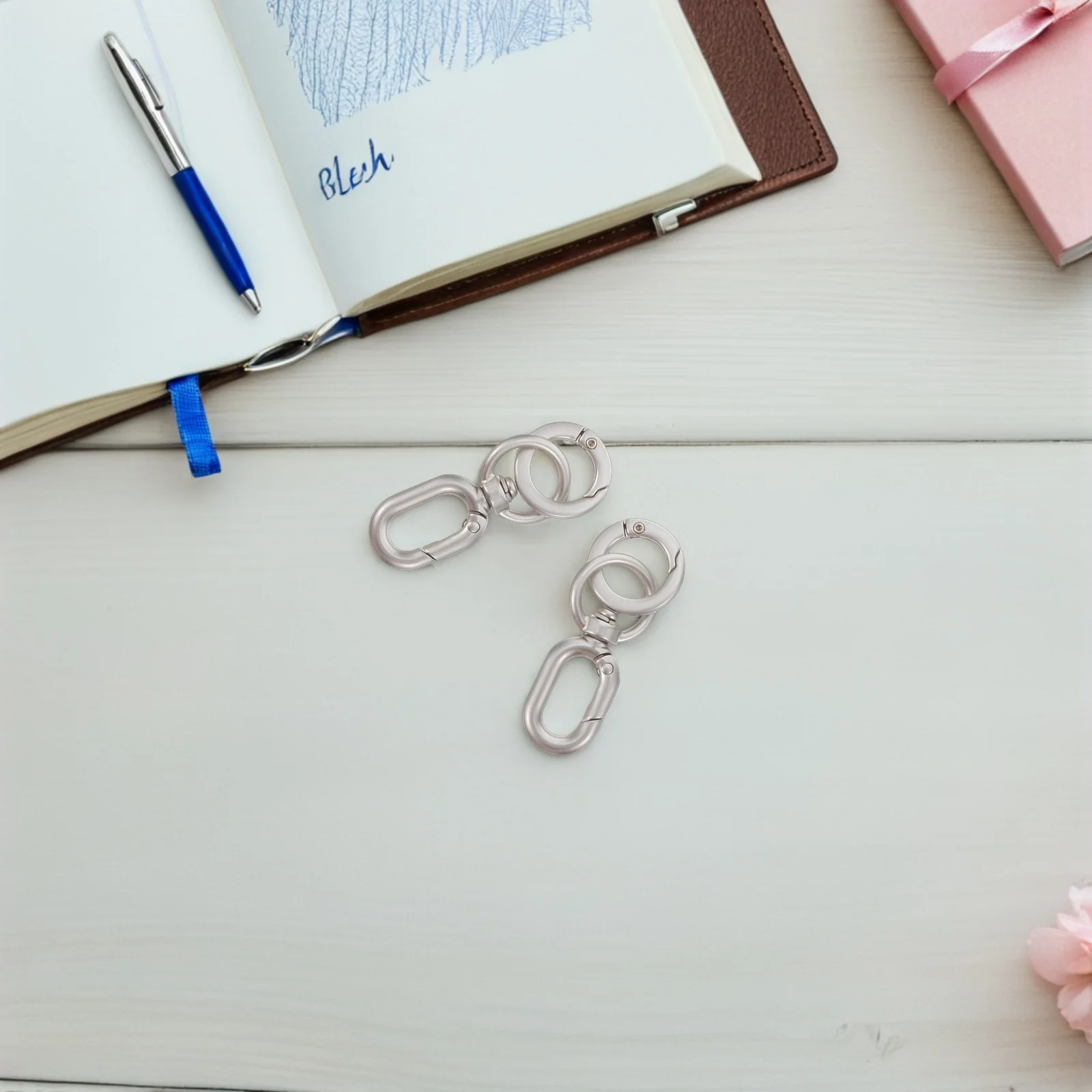 5 set Double Opening Swivel Clasp: 360 Degree Rotating Metal Spring Snap Hook Keyring For Lanyards Keys Outdoor Travel Diy