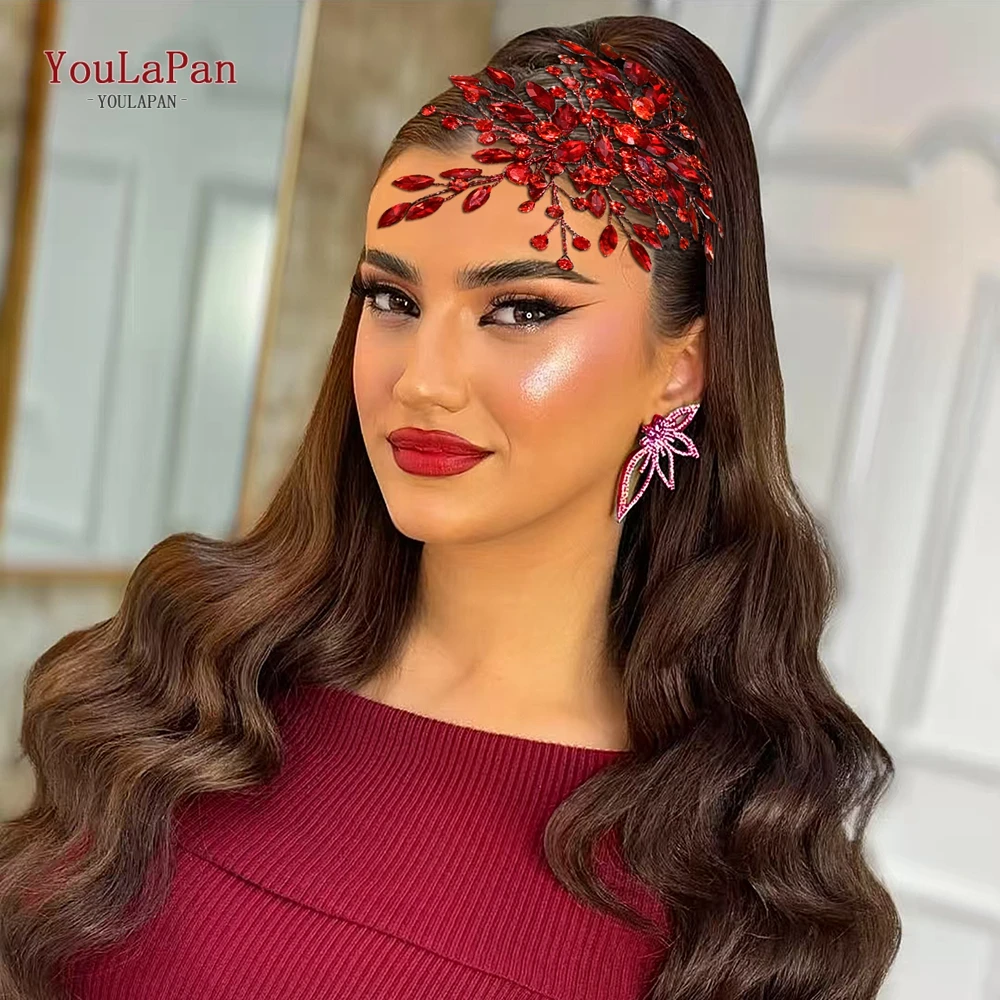 

TOPQUEEN Bride Rhinestone Headband Wedding Headwear Luxury Hair Pieces Bling Women Party Trendy Handmade Hair Accessories HP857