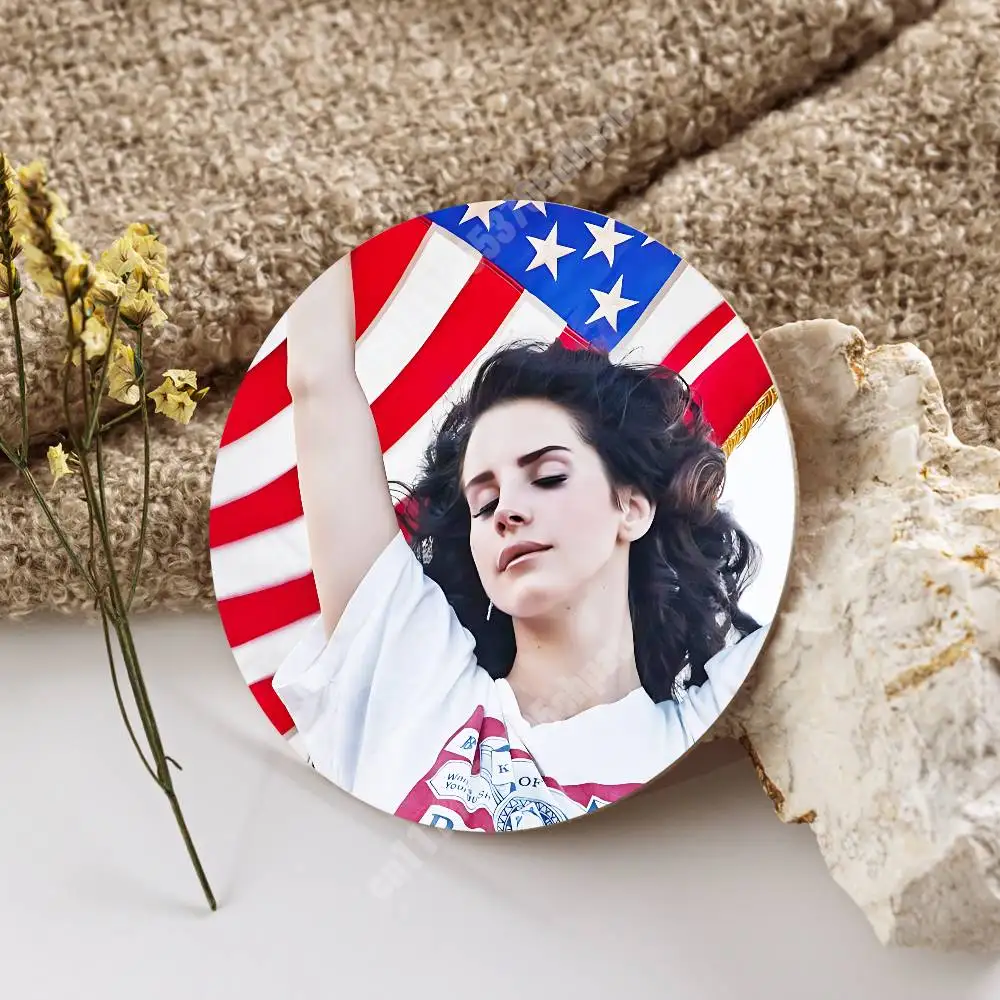 Retro L-Lana D-Del R-Rey Born To Die  Wooden Cup Mat Americano Beer Milk Water Coaster for Baking Studio