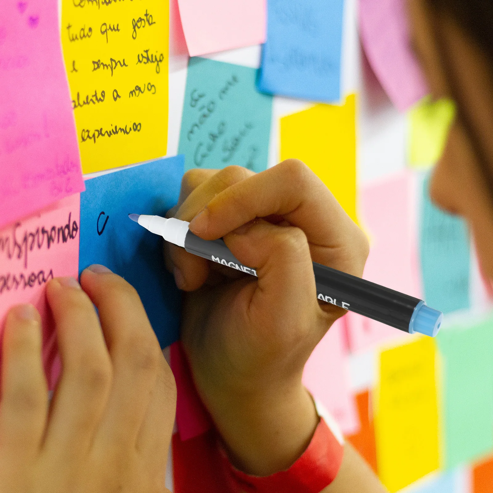 

12Pcs Creative Dry Erase Markers Fine Tip Reusable Whiteboard Pens Colorful Ink Smooth Writing for School Office Home Classroom