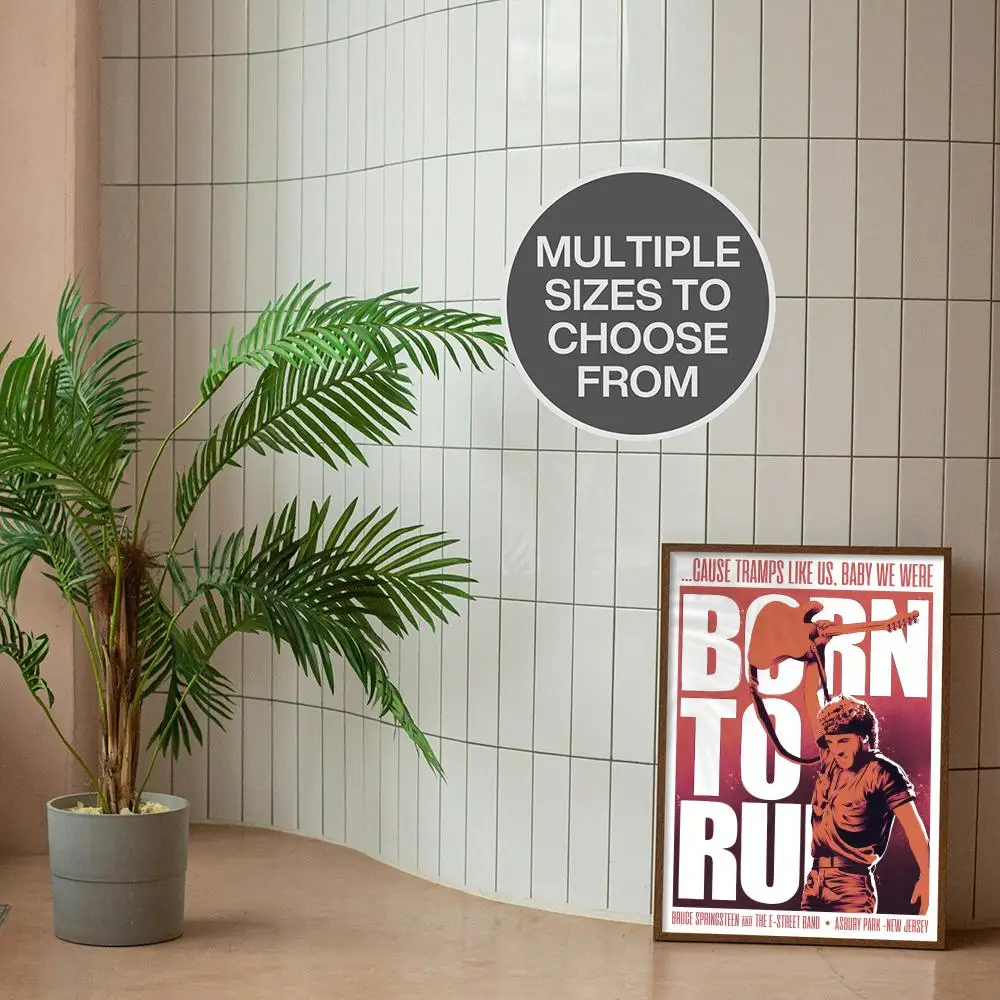 B-Bruce S-Springsteen Rock Zanger Poster Kleverige Muur Waterdicht Thuis Woonkamer Slaapkamer Bar Esthetische Decoratie Perfect Cadeau