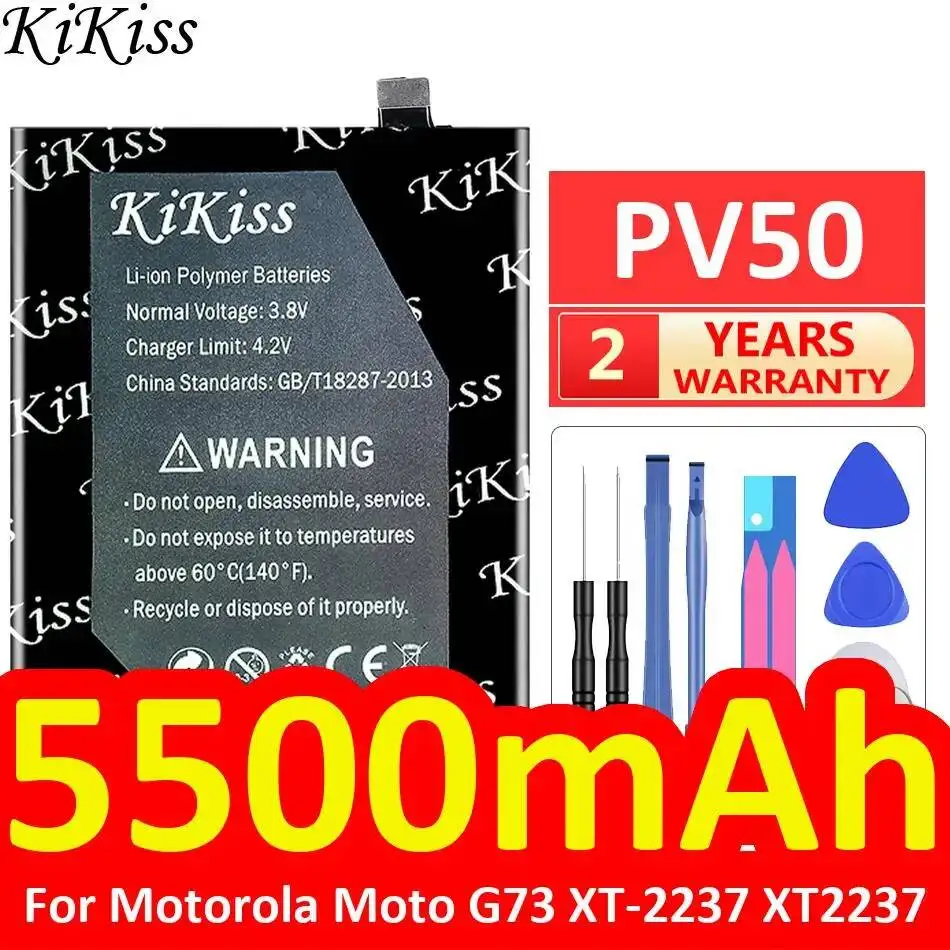 

5500mAh High-Capacity PV50 For Motorola Moto G73 XT-2237 XT2237 Mobile Phone Battery