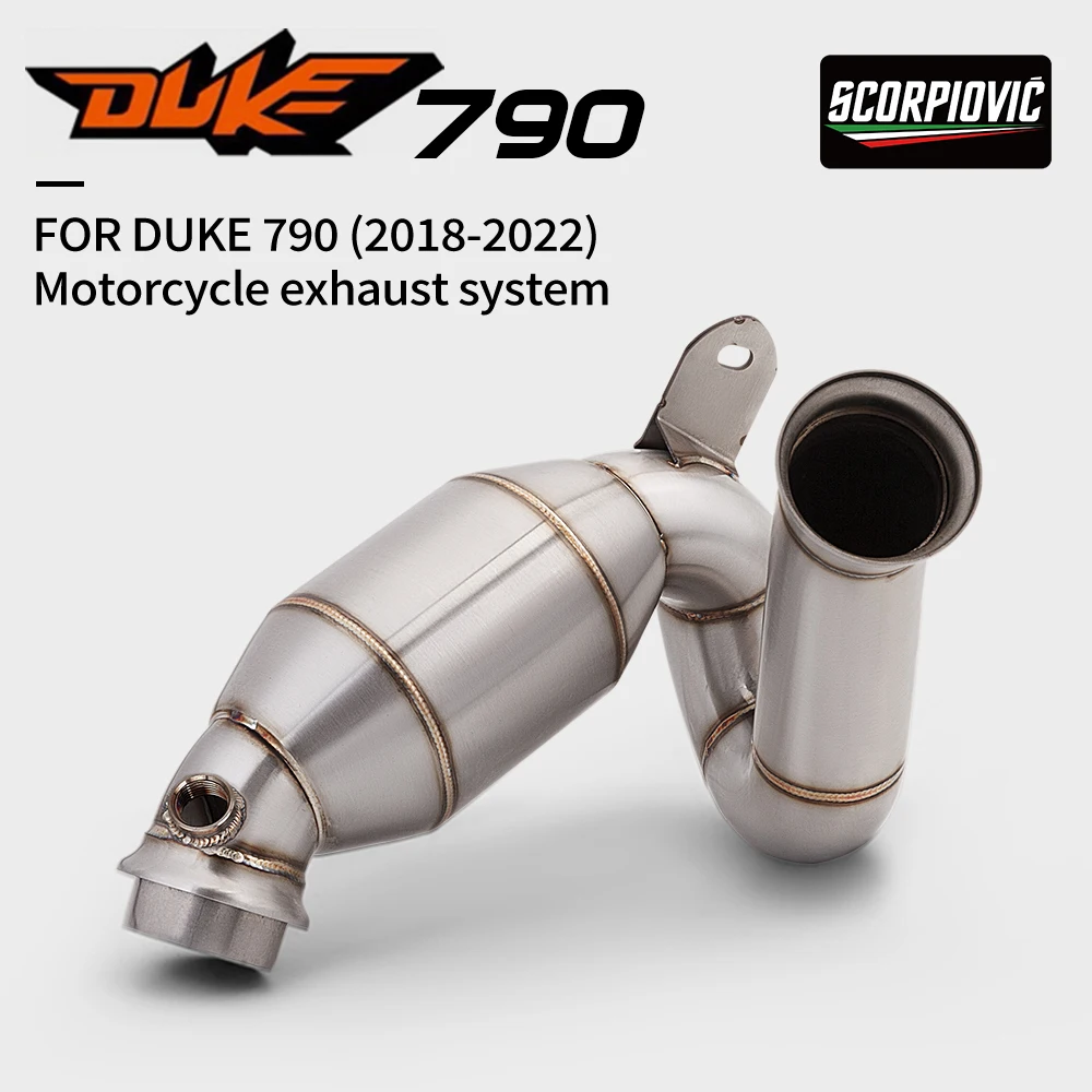 

For DUKE 790 Duke 890 R 790 Adventur R 790 R Rally 2018 - 2026 Motorcycle Modify Mid Link Pipe Exhaust Escape various styles