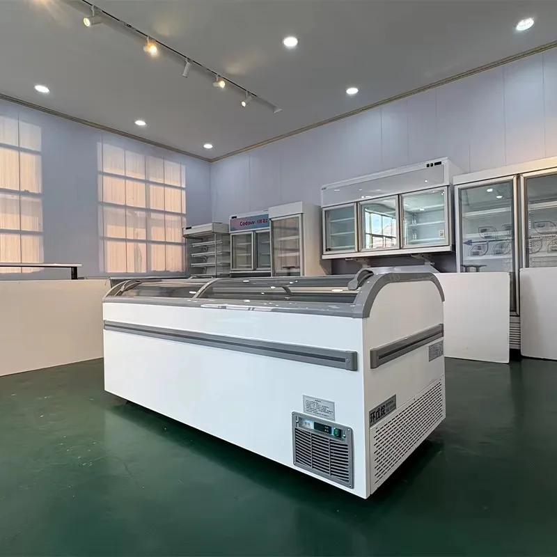 Self-Contained Island Freezer With Secop Compressor, R290 Refrigerant, Flexible Layout For Supermarket And Convenience Store