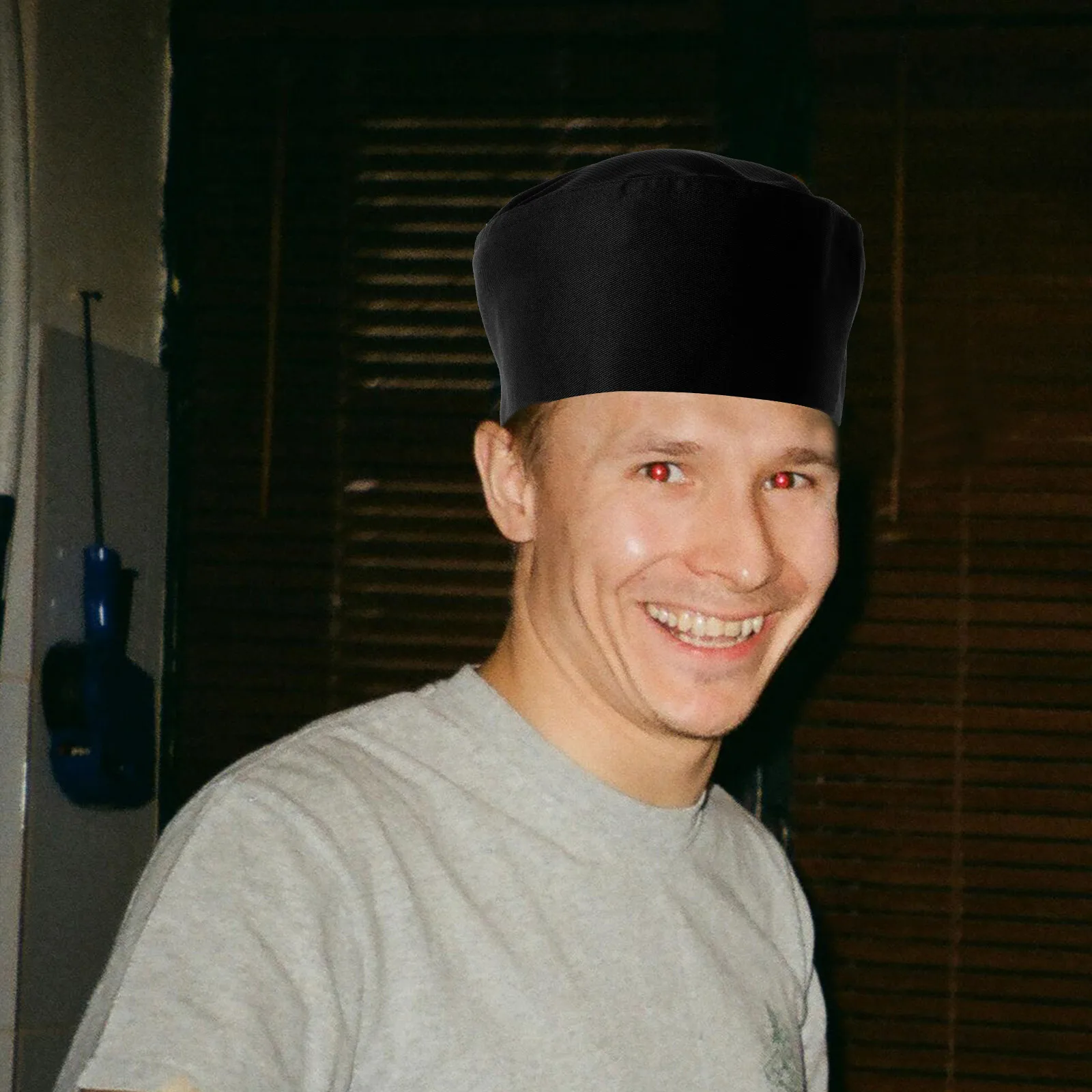 Chapeau de Chef en coton pour hommes et femmes, 1 pièce, uniforme de Restaurant, bonnet Bouffant, casquette de travail de cuisinier, chapeau de service