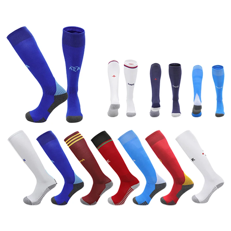 National Team Football Socks for Children and Adults, Thickening Towel Bottom, Non-Slip, Soccer Training Match, Sport Stocking,