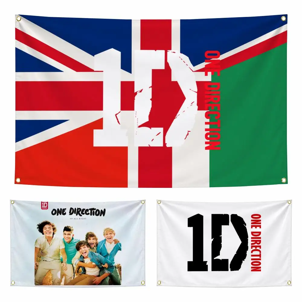 Band O-One Direction Flags Personalized Flag Room Dorm Camping Picnic Garage Bar Indoor Outdoor Wall Decor