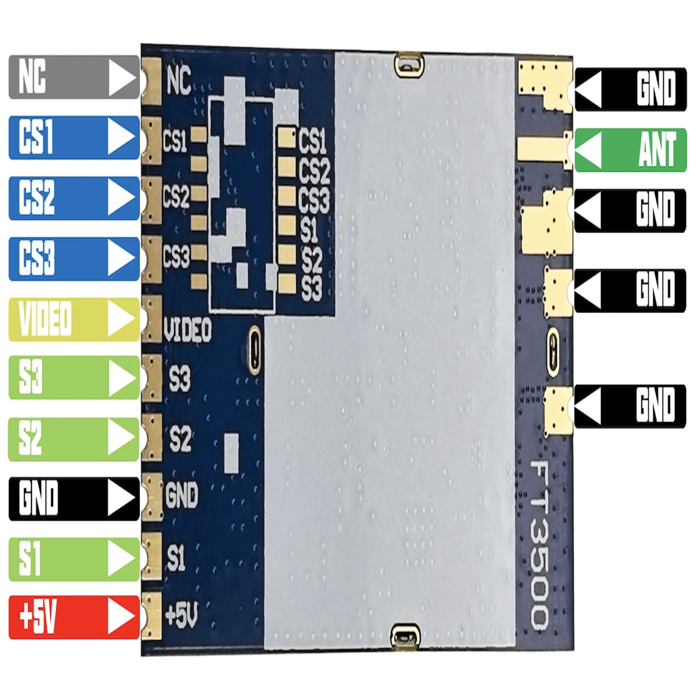 FT3500 3.3 جيجا هرتز VRX 64CH FPV التناظرية وحدة استقبال الفيديو اللاسلكية 3060 ميجا هرتز-3500 ميجا هرتز ل FPV كوادكوبتر RC سيارات #5