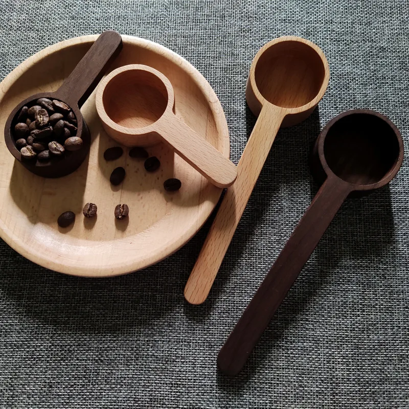 

The Coffee Beans Coffee Tools Cuchara Medidora Cafe and Black Walnut Milk Tea Wooden Spoon