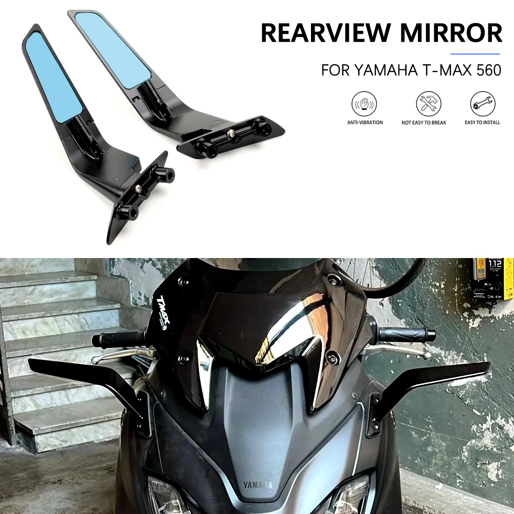 Motorcycle Accessories Adjustable Aluminum Mirror TMAX 560 2022-2024 For YAMAHA T-MAX560 T-MAX 560 TMAX560 New Rear View Mirrors