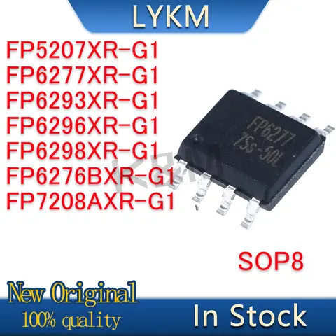 파워 칩 재고, FP5207, FP6277, FP6293, FP6296, FP6298, XR-G1, FP6276BXR-G1 FP7208AXR-G1, SOP8, 정품, 5 개, 신제품