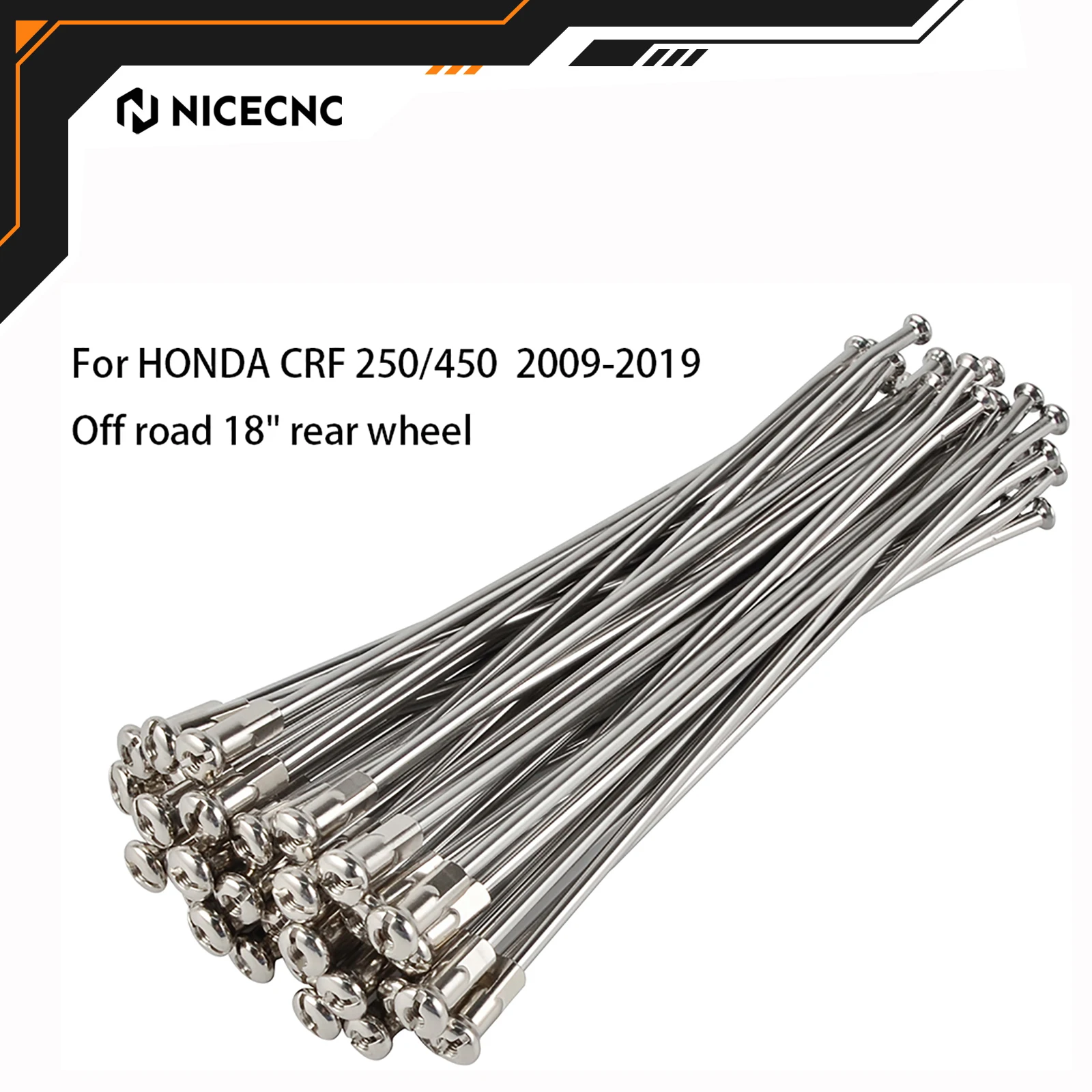 

NICECNC For HONDA CRF 250R CRF450R CRF250X CRF450X CRF250RX CRF450RX 2009-2019 2018 18" Rear Wheel Spoke Nipple Kit Off Road
