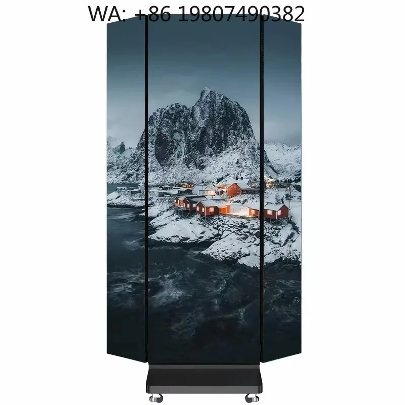 P2 Foldable Double Sided LED Poster Screen High Brightness Ultra Clear Animation Display Support App Control for Indoor Elevator