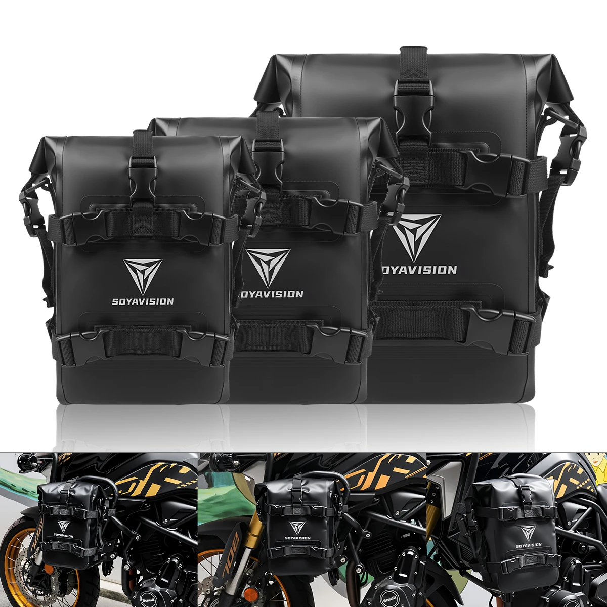 8L 10L 12L Waterdichte Bumper Tas voor Yamaha Tenere 700 Honda NC750X CB500X Motorfiets Side Frame Crash Bar tas Gereedschap Opbergtas - afbeelding 2