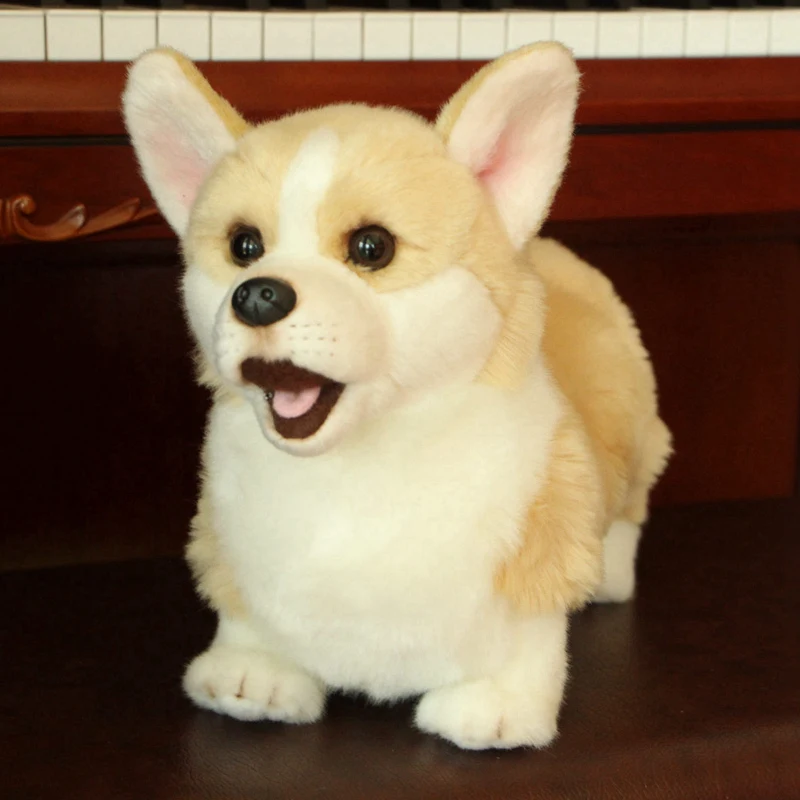 

32CM Lovely Simulation Dog Plush Doll Toy Corgi Stuffed Pet Soft Animal Toys For Children Kids Birthday Gift Decor Collection