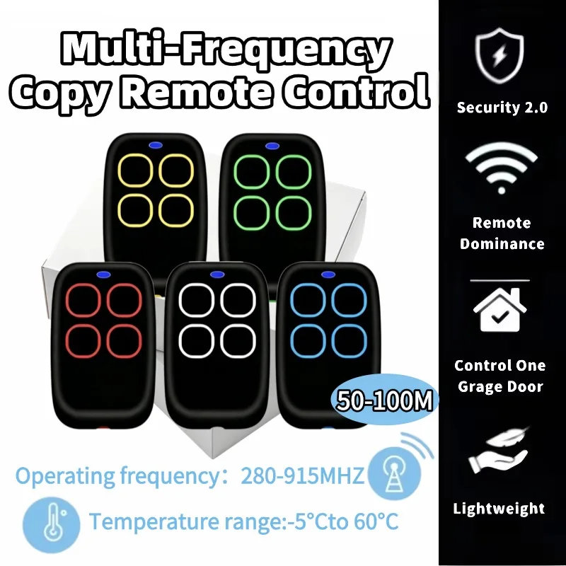 Multi-frequency 280MHz-868MHz Copier Transmitter Compatible with TOP432NA, TOP432EV, TOP432EE Garage Door Remote Manual Button