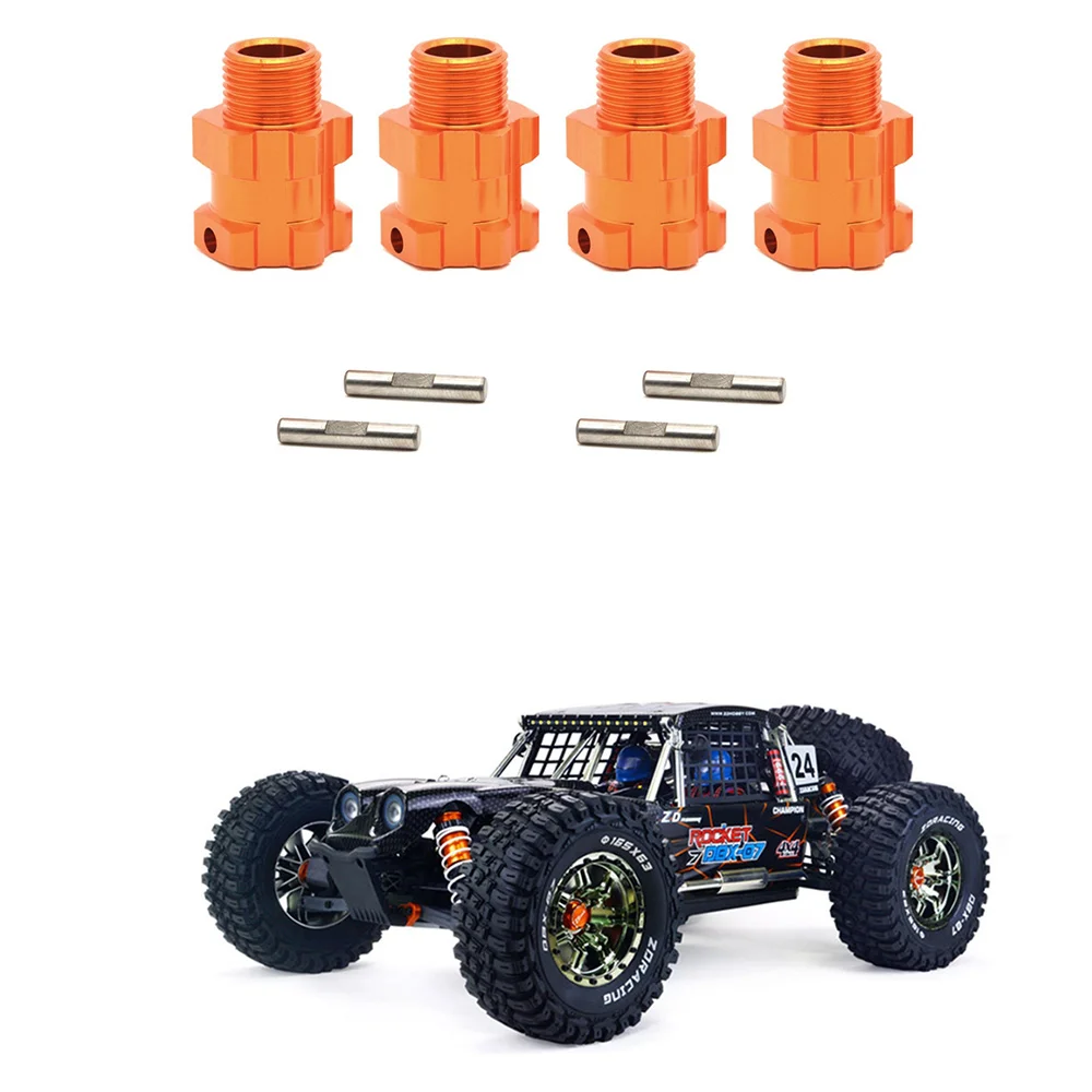 Adaptador de rueda hexagonal de 17mm, 4 Uds., 8625 para ZD Racing DBX-07 DBX07 1/7 RC, piezas de mejora de coche, accesorios