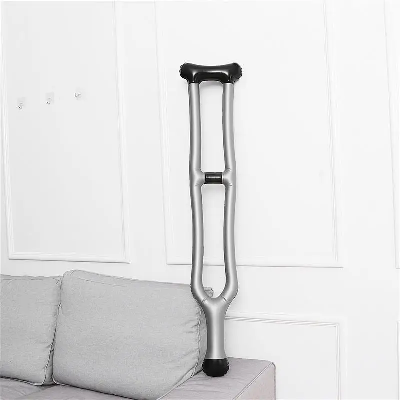 3pcs Stage Kids PVC Prank Party Toy Inflatable Walker Simulation Crutches Inflatable Walking Stick Prank Walking Canes