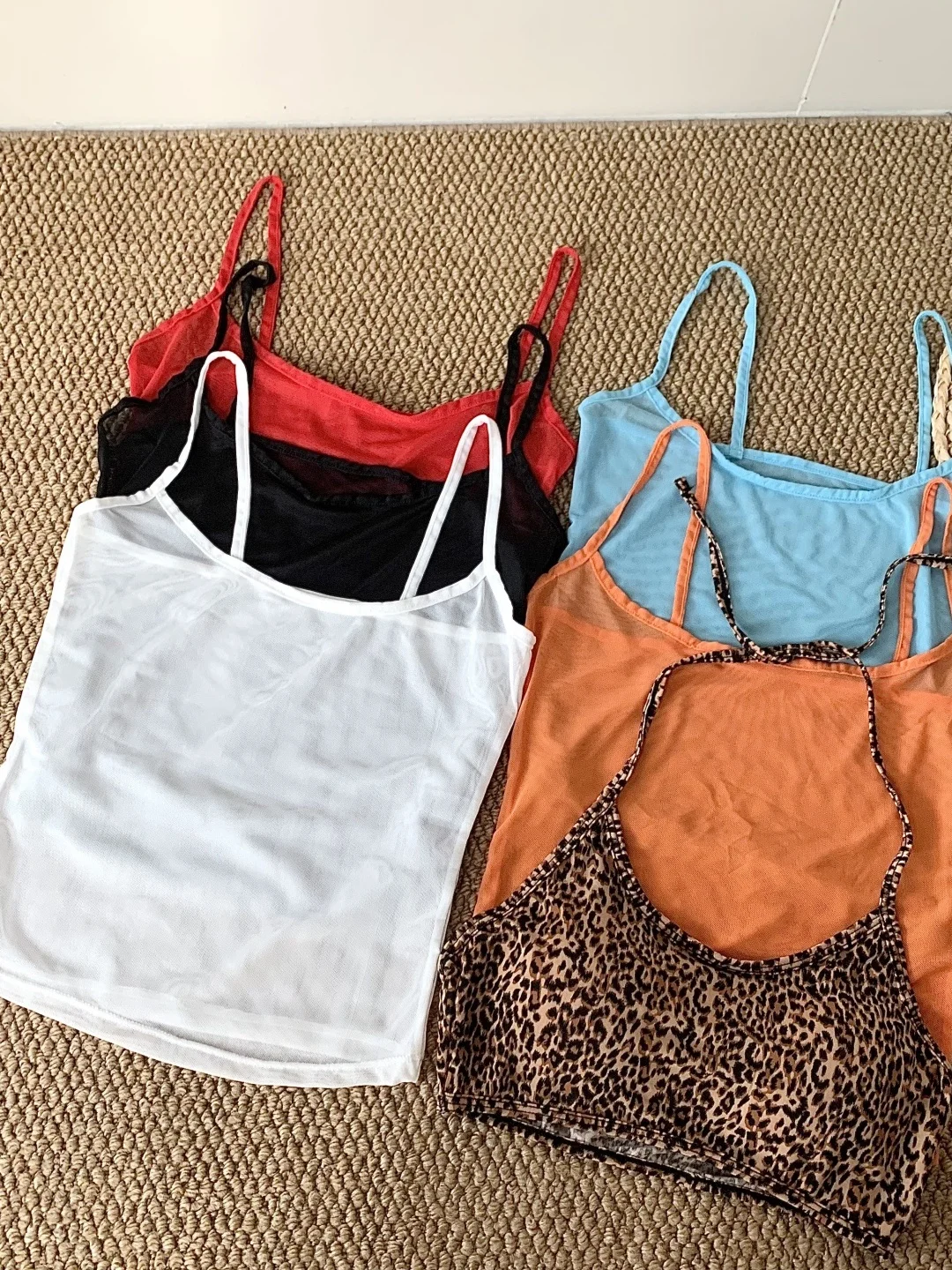 Beach Vacation Style Leopard Print Halter Neck Vest Women's Summer Inner Beauty Back Bra Integrated Chest Pad Top