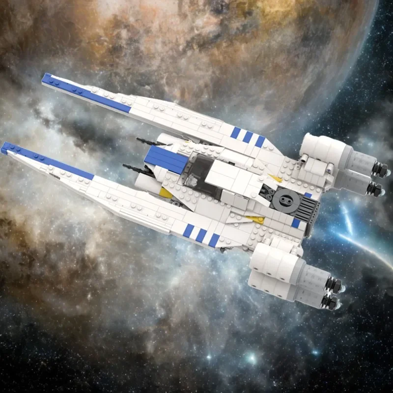 

916PCS Star Battle Andor's White U Wing (2.0 Update) Building Blocks Gift For Kids Creativity And Operational Ability Training