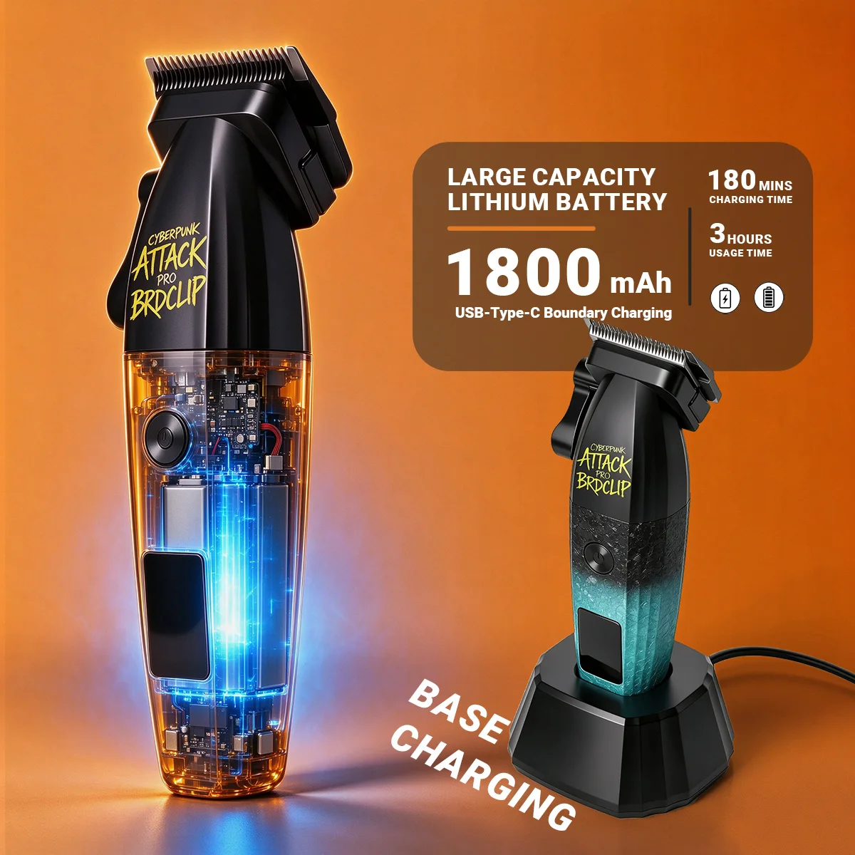 BRDCLIP Professional Hair Clipper Set BRD-CP01-02-03 Household Hair Clipper Tool, 7500RPM Zinc Alloy Hair Trimmer, Shaver