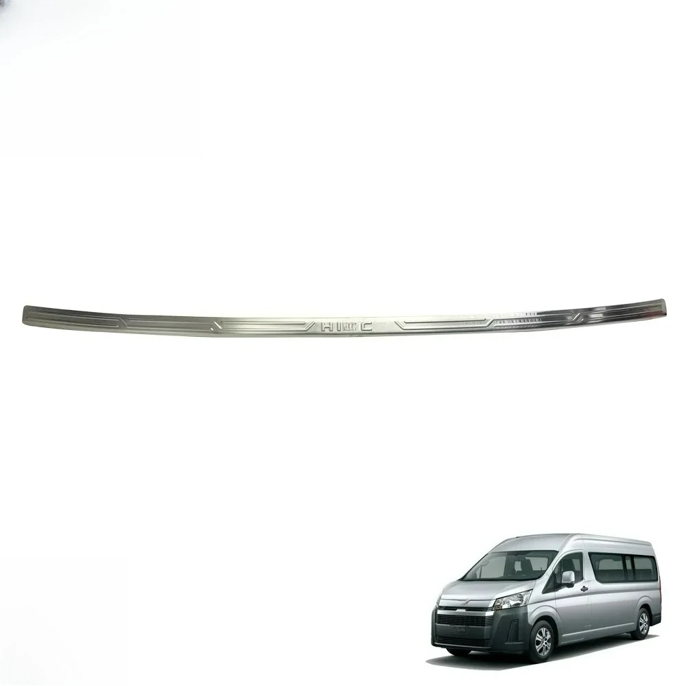 

For Toyota Hiace 2019 2020 Car plastic rear bumper protection window sill trunks decorative plate Stainless steel Rear guard