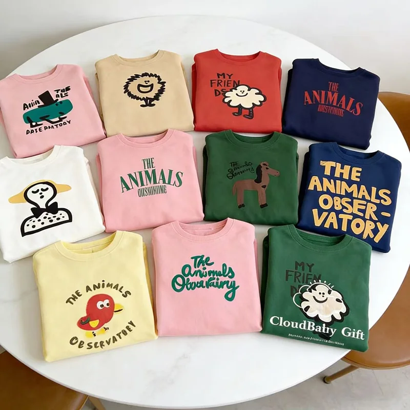 

PER-SALE 2026 NEW Spring Summer Baby Girl Dress Cartoon Sets Print Kids Sets T-Shirt and Shorts Flower Boy Sweaters Children Top