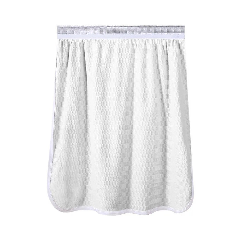 Cotton Men's Sleeping Skirt Pants Crotch Less No Underwear Men Bathrobe with Buttons Insensitive Half Body Apron Male Bath Towel