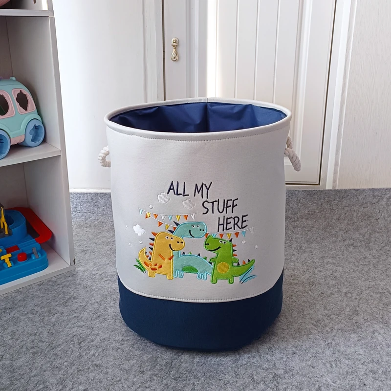 Folding Laundry Basket Dirty Clothes Storage Basket For Kids Toys Organizers Basket Sundries Storage Barrel