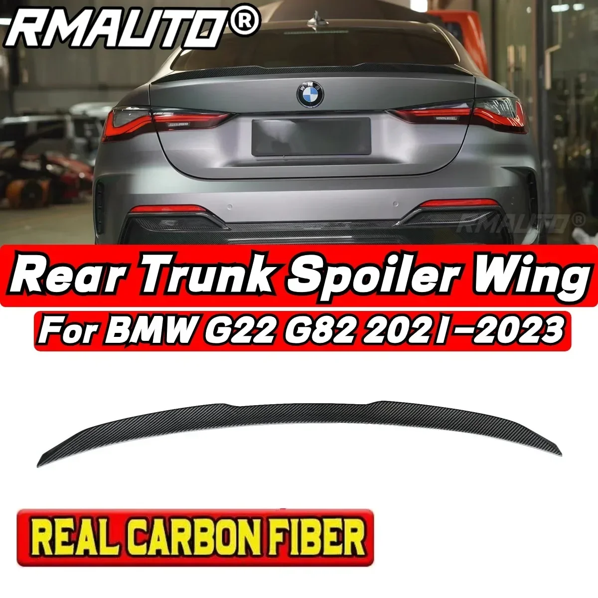 BMW G22 Car Rear Trunk Spoiler Body Kit Car Rear Spoiler Wing For BMW G22 Gran Coupe 4 Series 2021 - 2023 Modification Part