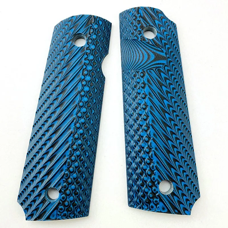 Imagem -04 - Peacock Pattern Grip Handle Patches Escalas de Tamanho Completo Faça Você Mesmo Fazendo Acessórios Material de Substituição Cores G10 1911 Modelos