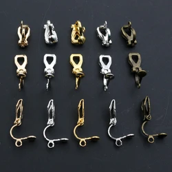 12x5mm 50pcs High Quality 6 Colors Plated Ear Clip DIY Handmade Earrings Findings Jewelry Parts Wholesale