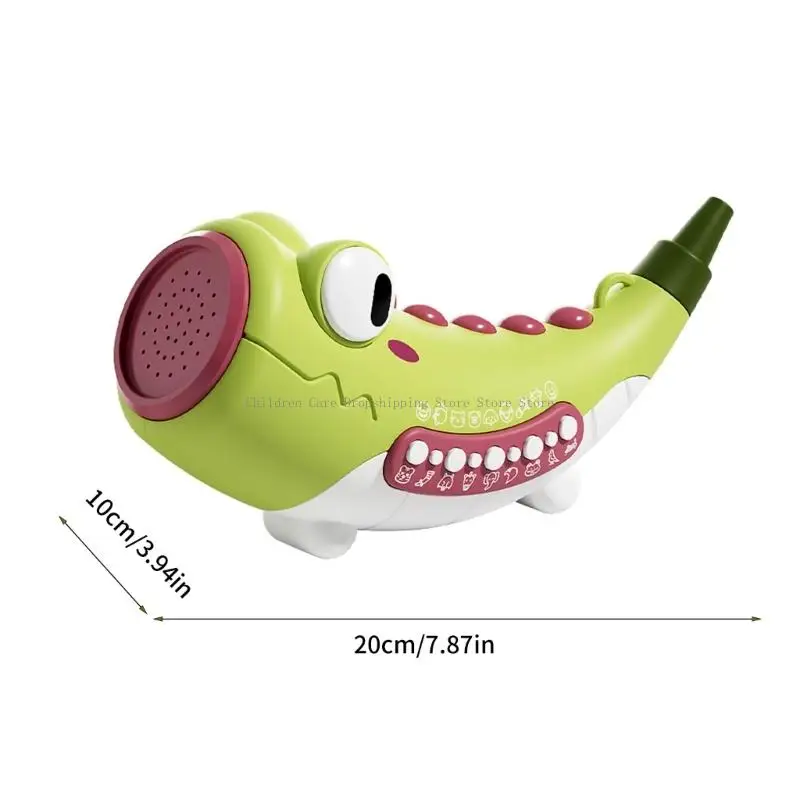 Dinosaurus Hoorn Breath Training Trumpet Kids Electric Horn Toy voor ademtraining