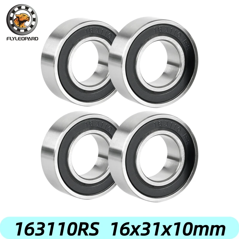 4pcs 163110-2RS Ball Bearing 16x31x10mm ABEC-7 Chrome Steel Double Rubber Sealed Bicycle Bearings for IRD Bottom Brackets