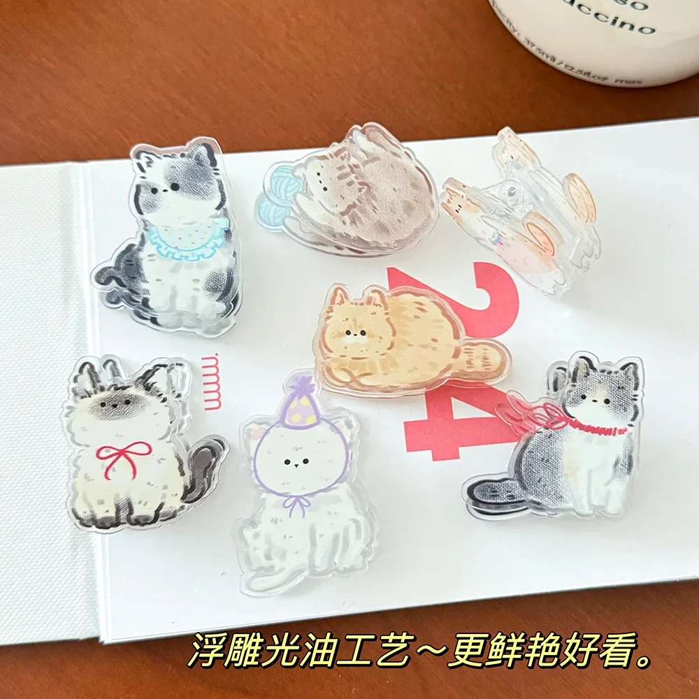 Cute Cat Seal Clip Girl Heart Ins Small Sticky Note Clip Cartoon