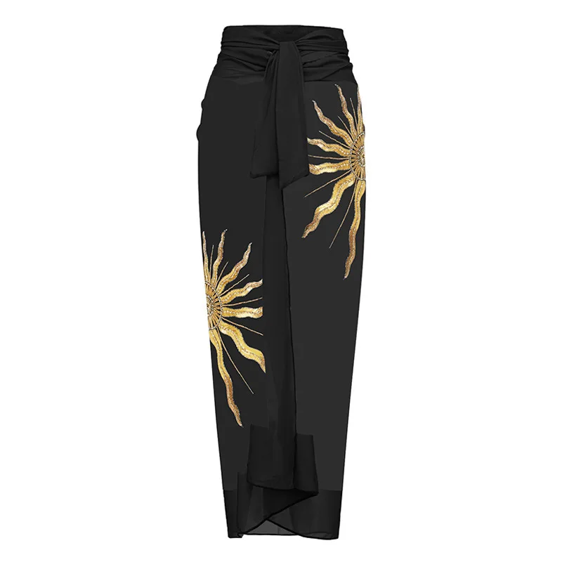 New sequined sunflower jumpsuit swimsuit bikini