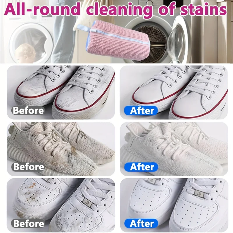 All-Purpose Machine Wash Shoe Bag with 360 °   Soft Brush Cleaning, Laundry Bags image 4