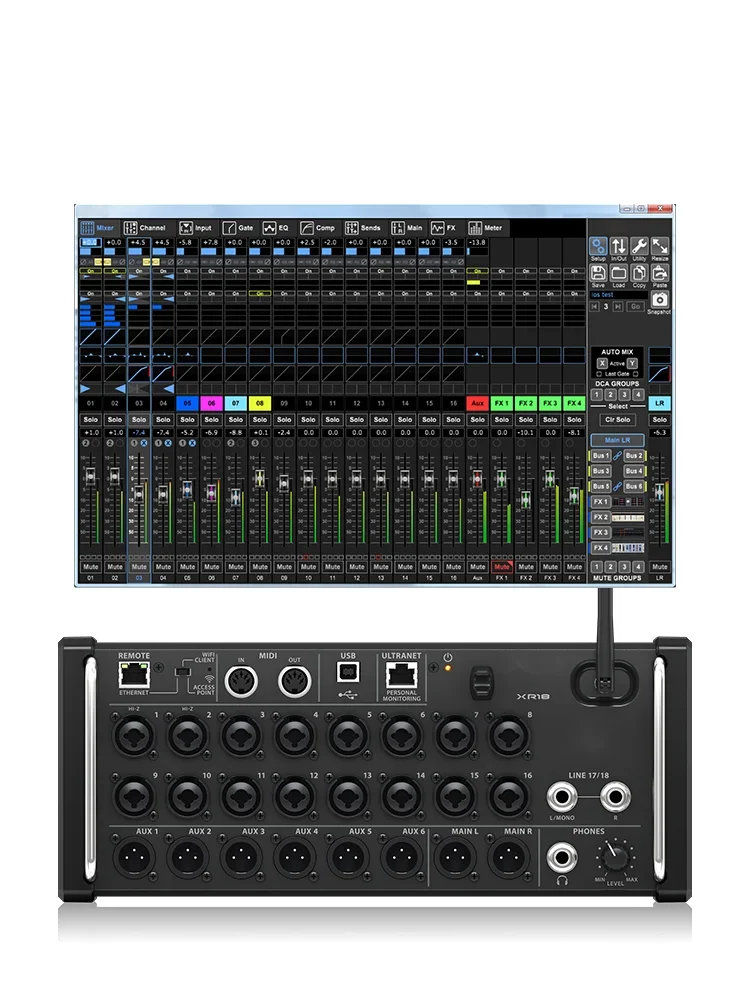 XR18 Router Wi-Fi trimodale integrato Mixer audio Mixer digitale da palco