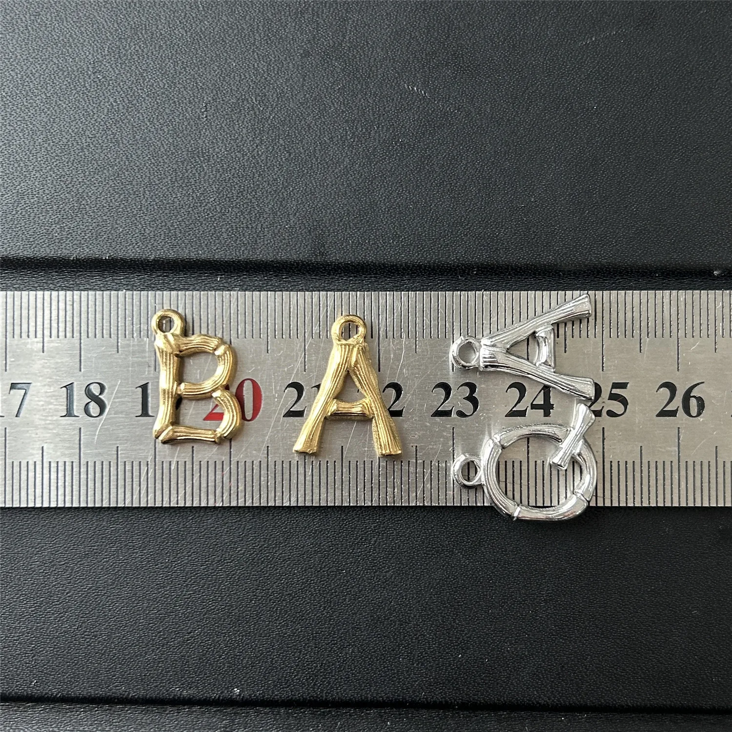 Branches Design Stainless Steel 26 Alphabet Initial Letters Charms Pendants For Jewelry Making Handmade Accessories