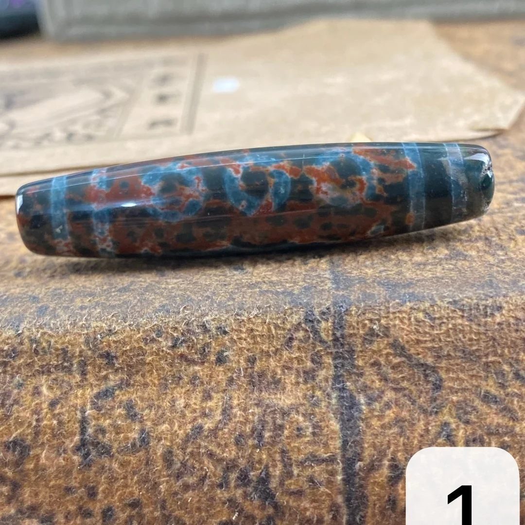 1bag/lot 70mm Xiangxiong cinnabar agate Dzi multi-eye pattern weathered patina Tibetan-style loose bead for bracelet necklace