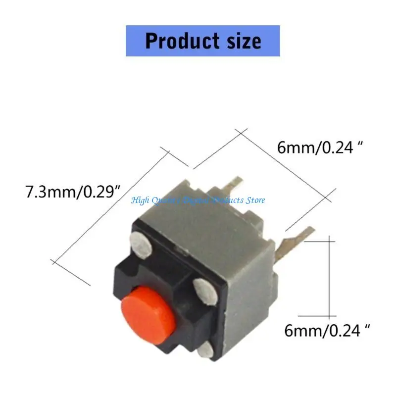 U2JE 10pcs Kailhs Silents Button Mouse Microswitch 6x6x7.3mm 10 ملايين نقرات لبيئة هادئة