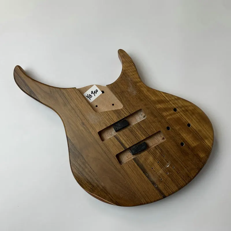 

YB950 Nature Color Electric Bass Body Chicken wing wood Tope Solid Red wood Active PIckups