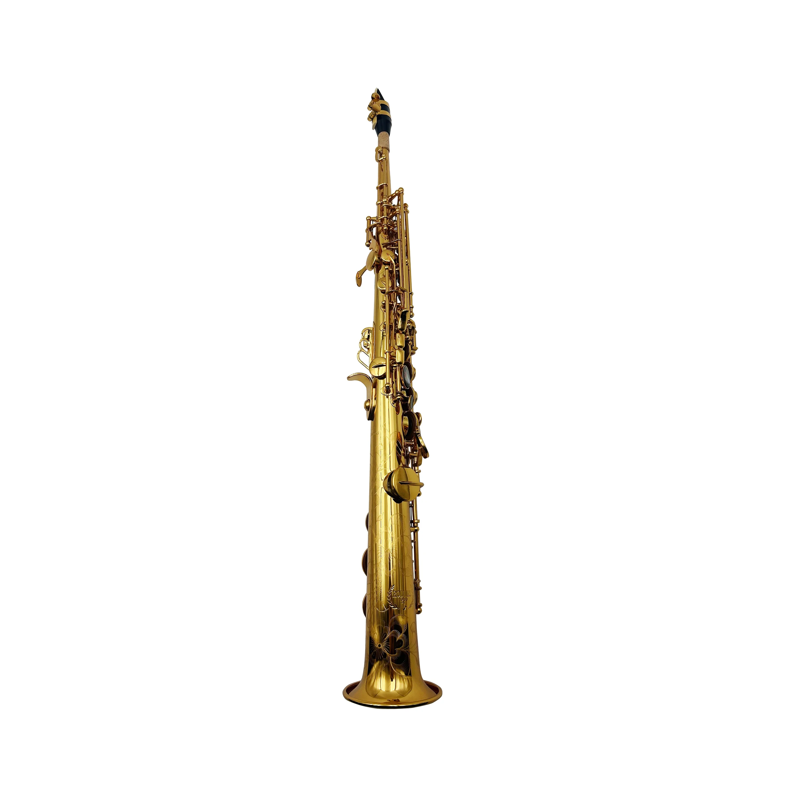One-Piece Gold Soprano Saxophone JYSS111P With BB Tone High-grade Waterproof Case Accessories Included [Customization Required]
