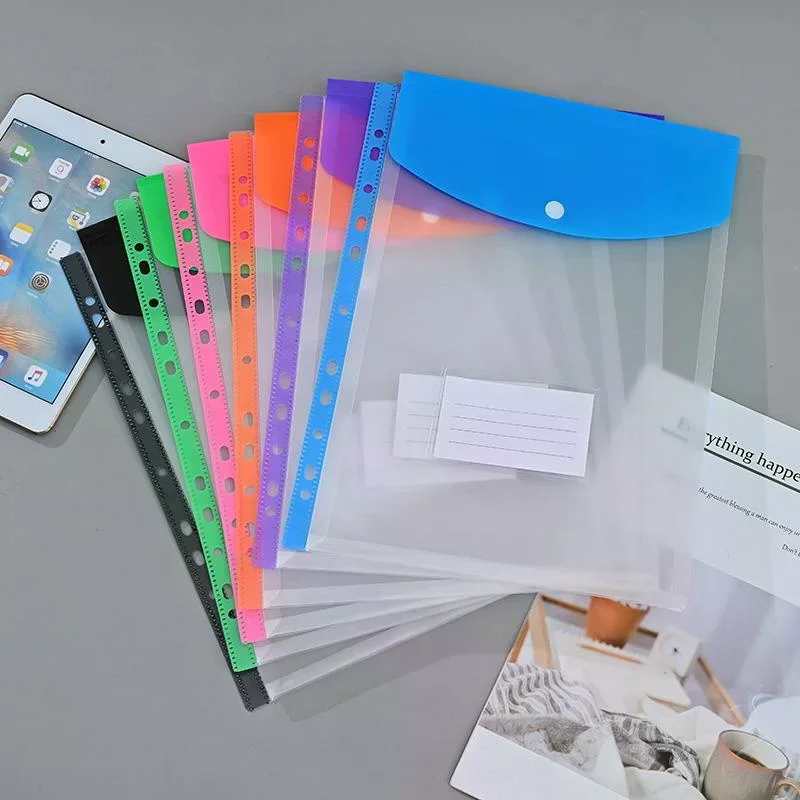 6/12 Packs A4 Binder Pocket Organizer Folders, Expandable Folders Plastic Envelopes Binder Folders , For School Office Home