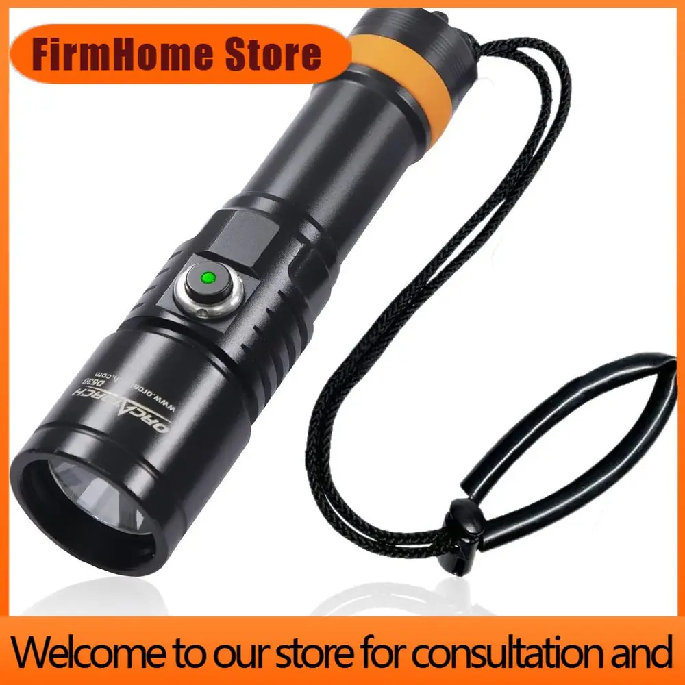 FirmHome Store1500 Lumens Rechargeable Titanium Alloy Dive Light, Waterproof IP68, 3 Modes For 150m Underwater Use, 6500K Cool W