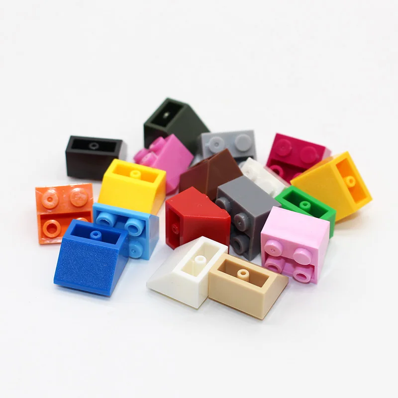 

MOC склон Кирпич 2*2 инвертированный 3660 DIY, просвечивающие блочные кирпичи, совместимые с сборными элементами 100 шт.