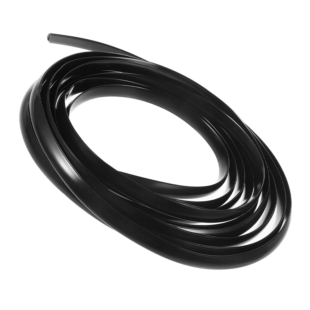 6m Black Rubber Car Door Seal Strip Silent Driving Protector Edges Guards Anti Scratch Adjustable Length Weatherproof Trim