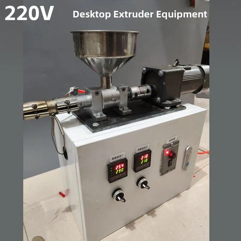 Small extruder micro plastic, rubber powder 3D printing line single screw material, desktop