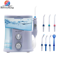 1000ml Water Flosser - Electric Dental Oral Irrigator for Teeth Cleaning, Plaque Removal & Gum Care with 10 Pressure Settings,