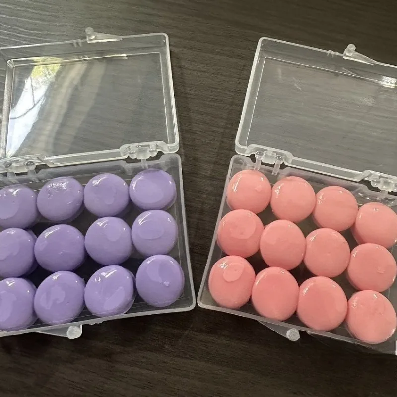 2/6/12PCS Kids' Silicone Ear Plugs Noise Blocking Sleep Earplugs for Children Waterproof Swimming Ear Protection Soft